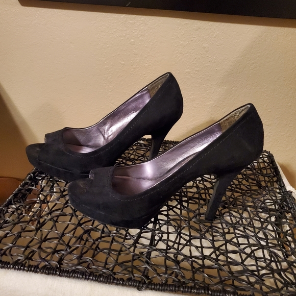 Suede Peep-toe heels - Picture 7 of 8
